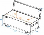 ROADINGER Universal Case Profi 140x50x50cm wheels