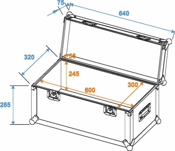 ROADINGER Universal Case Profi 60x30x30cm