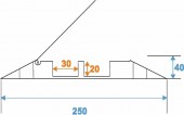 EUROLITE Cablebrigde 2 Channels 1000x250mm