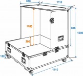 ROADINGER Flightcase Mirror Ball 100cm