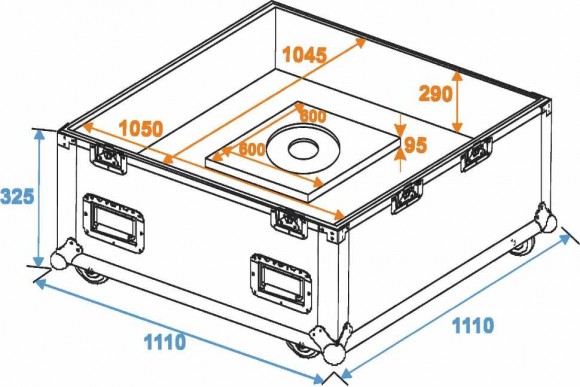 ROADINGER Flightcase Mirror Ball 100cm