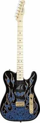 FENDER JAMES BURTON TELECASTER PLUS (MN) Blue Paisley Flames FENDER JAMES BURTON TELECASTER PLUS (MN) Blue Paisley Flames