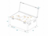 ROADINGER Flightcase 2x THA-250F