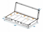 ROADINGER Universal Console 1090x480x155 foam si