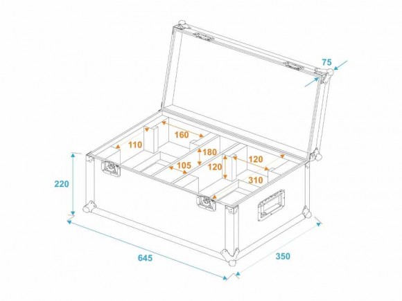 ROADINGER Flightcase 2x THA-40 PC