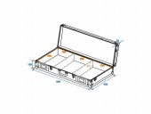 ROADINGER Universal Console 980x480x155 Foam silver