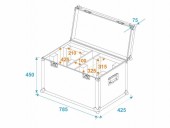 ROADINGER Flightcase 2x THA-50F