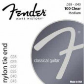 FENDER NYLON ACOUSTIC STRINGS 100 CLR/SLVR TIE END 028-.043 FENDER NYLON ACOUSTIC STRINGS 100 CLR/SLVR TIE END 028-.043