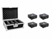 EUROLITE Set 4x AKKU Flat Light 1 black + Case EUROLITE Set 4x AKKU Flat Light 1 black + Case