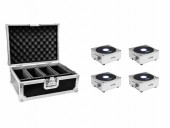 EUROLITE Set 4x AKKU Flat Light 1 silber + Case EUROLITE Set 4x AKKU Flat Light 1 silber + Case