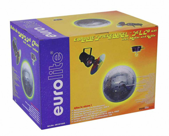 EUROLITE Mirror Ball Set 20cm with Pinspot