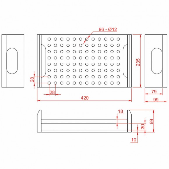 Accu case ACA-SW/Pin Inlay