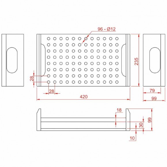 Accu case ACA-SW/Pin Inlay