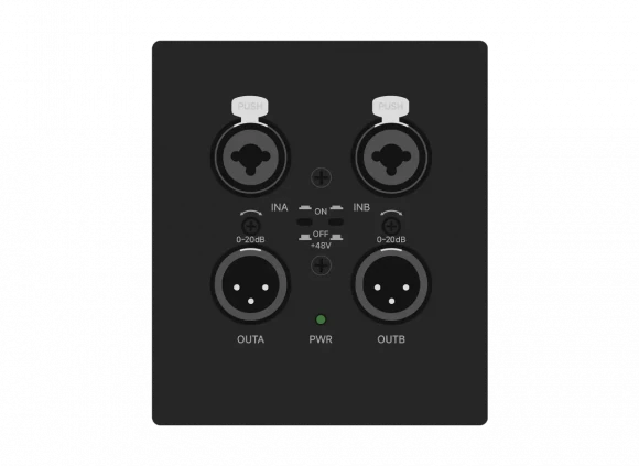 Cretone AD22 Настенная коммутационная панель Dante I/O 2 канала Cretone AD22 Настенная коммутационная панель Dante I/O 2 канала