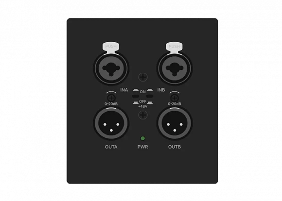 Cretone AD22 Настенная коммутационная панель Dante I/O 2 канала Cretone AD22 Настенная коммутационная панель Dante I/O 2 канала