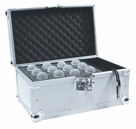 ROADINGER Microphone Case Road 12 Microphones sil