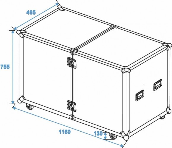 ROADINGER Universal Roadie Case Double Drawer DD-2
