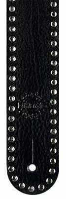 DIMARZIO 2 INCH CUSTOM ITALIAN STUDDED LEATHER STRAP (MEDIUM) BLACK DD3262M