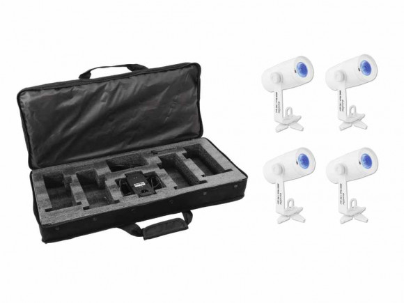 EUROLITE Set 4x AKKU Wash Spot, softbag, charger