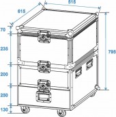 ROADINGER Universal Roadie Case Wheels
