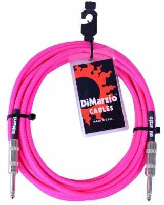 DIMARZIO INSTRUMENT CABLE 18` NEON PINK EP1718SSPK