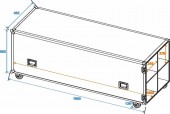 ROADINGER Flightcase 4x Eurolite STW-370