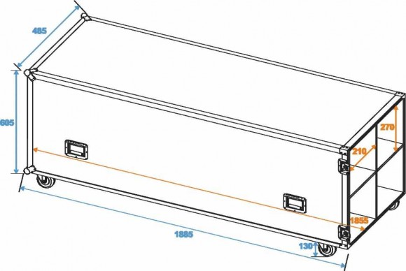 ROADINGER Flightcase 4x Eurolite STW-370