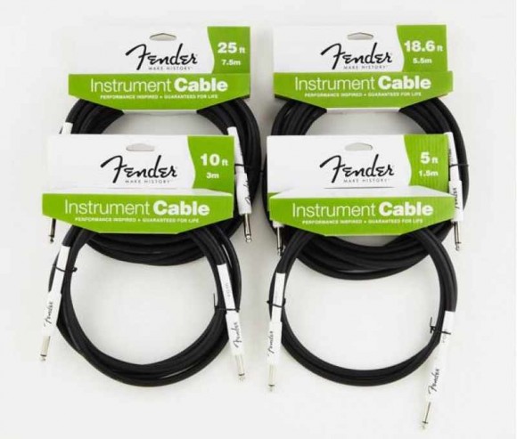 FENDER 10` ANGLE INSTRUMENT CABLE BLACK