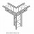 Dura Truss DT 23 C34-LD   3way corner 90