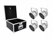 EUROLITE Set 4x LED PAR-56 HCL Short sil + PRO Case EUROLITE Set 4x LED PAR-56 HCL Short sil + PRO Case