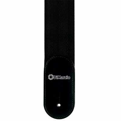DIMARZIO 2 INCH NYLON STRAP W/LEATHER ENDS BLACK DD3100NBK