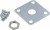 DIMARZIO JACKPLATE EDGEMOUNT CHROME