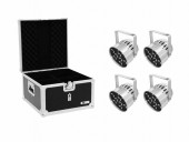 EUROLITE Set 4x LED PAR-56 QCL Short sil + EPS Case EUROLITE Set 4x LED PAR-56 QCL Short sil + EPS Case