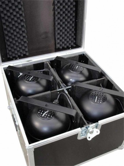 ROADINGER Flightcase 4x PAR-64 Spot short