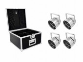 EUROLITE Set 4x LED PAR-56 QCL Short sil + PRO Case EUROLITE Set 4x LED PAR-56 QCL Short sil + PRO Case