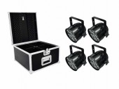 EUROLITE Set 4x LED PAR-56 QCL Short sw + PRO Case EUROLITE Set 4x LED PAR-56 QCL Short sw + PRO Case