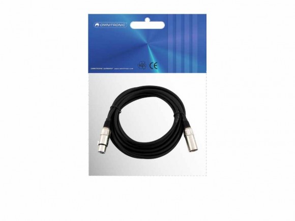 OMNITRONIC XLR cable 3pin 1.5m bk