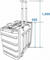 ROADINGER Plastic-Rack 19, 7U, DD/trolley, black