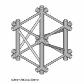 Dura Truss DT 44 XUD X-joint + up + down 50cm Dura Truss DT 44 XUD X-joint + up + down 50cm