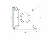 ROADINGER Swivel Castor 75mm grey