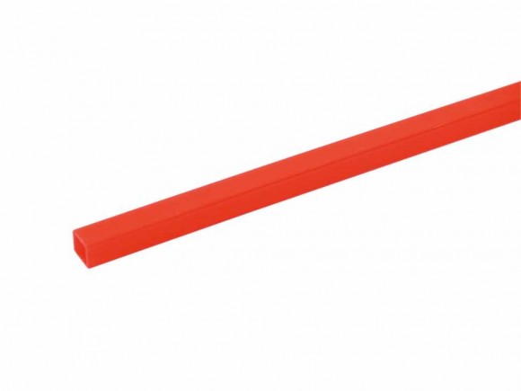 EUROLITE Tubing 10x10mm red UV-active 4m