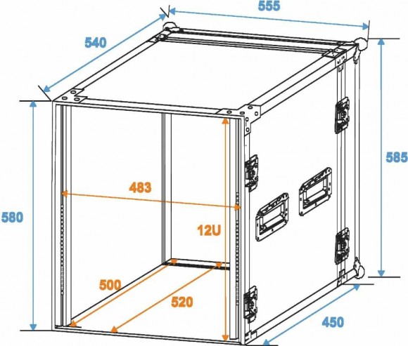 ROADINGER Rack Profi 12U 45cm