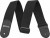 DIMARZIO 2 INCH WOVEN COTTON STRAP W/LEATHER ENDS BLACK DD3100CBK