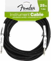 FENDER 25` INSTRUMENT CABLE BLACK FENDER 25` INSTRUMENT CABLE BLACK