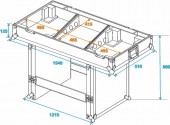 ROADINGER Console Road Table for 2 Turntables