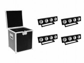EUROLITE Set 4x LED PMB-4 COB RGB + Case