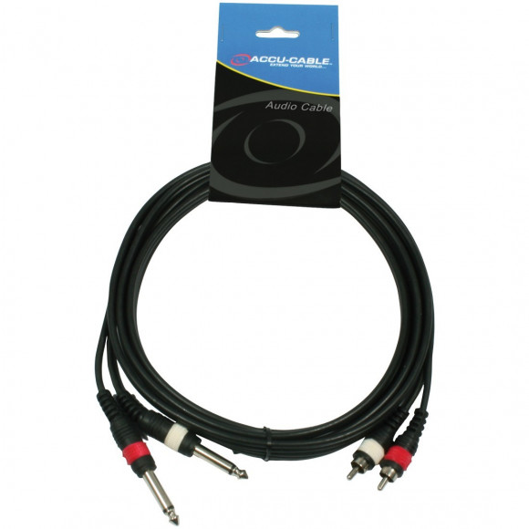 ADJ AC-2R-2J6M/1,5 RCA 2x mono 6,3 Jack 1,5m ADJ AC-2R-2J6M/1,5 RCA 2x mono 6,3 Jack 1,5m