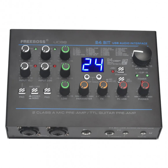 Freeboss UC88 Аудиоинтерфейс 24 бит/48 кГц Freeboss UC88 Аудиоинтерфейс 24 бит/48 кГц