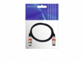 OMNITRONIC XLR cable 3pin 1m bk/rd
