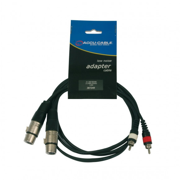 ADJ AC-2XF-2R/1,5 2 XLR female to 2 RCA1,5m ADJ AC-2XF-2R/1,5 2 XLR female to 2 RCA1,5m